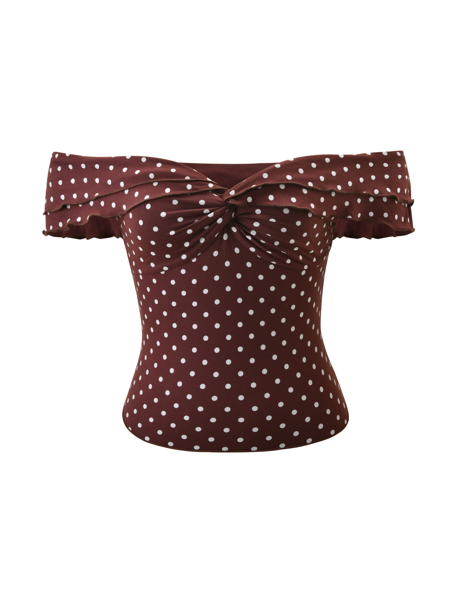 DENALI TOP - BROWN  DOT