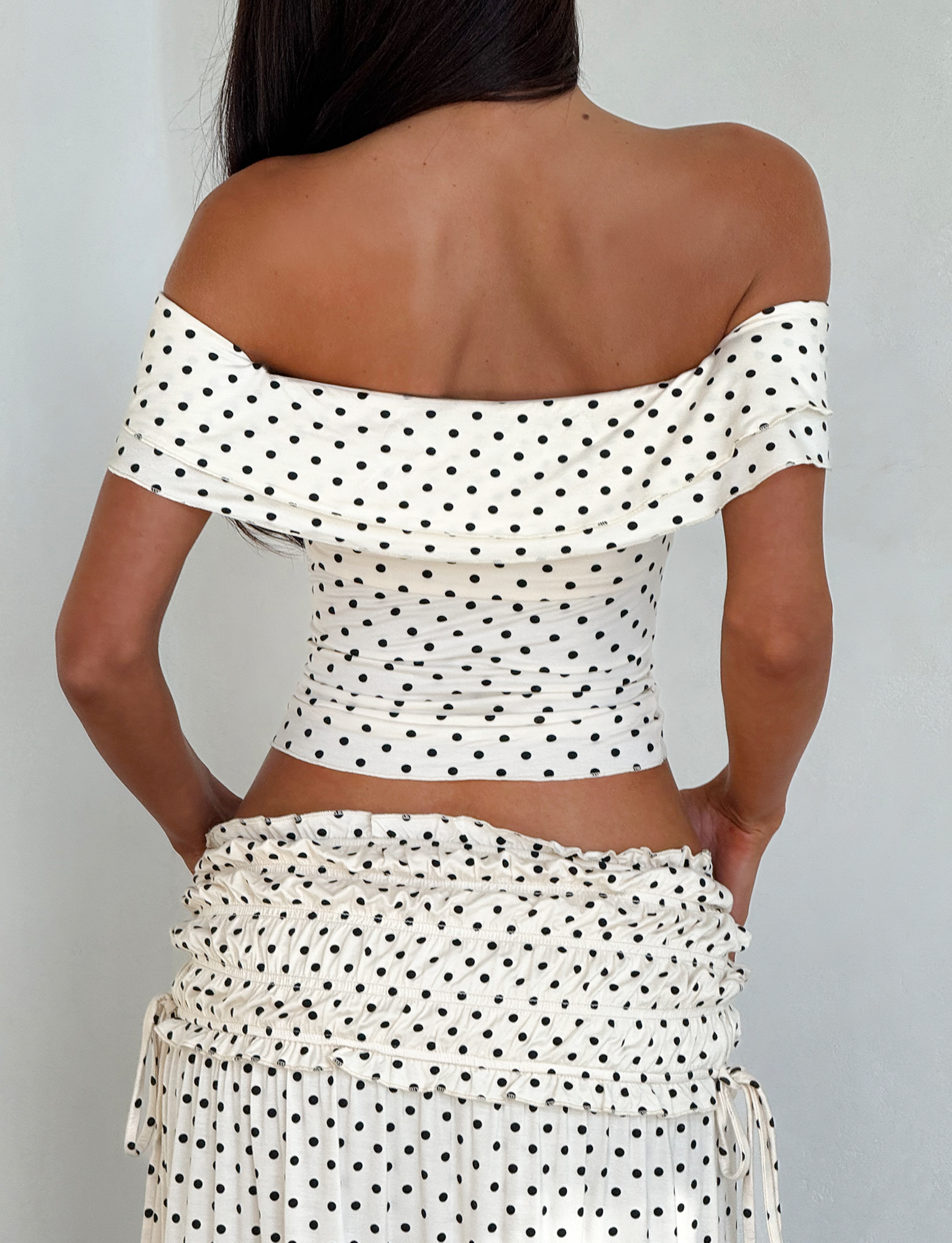DENALI MAXI SKIRT - CREAM DOT