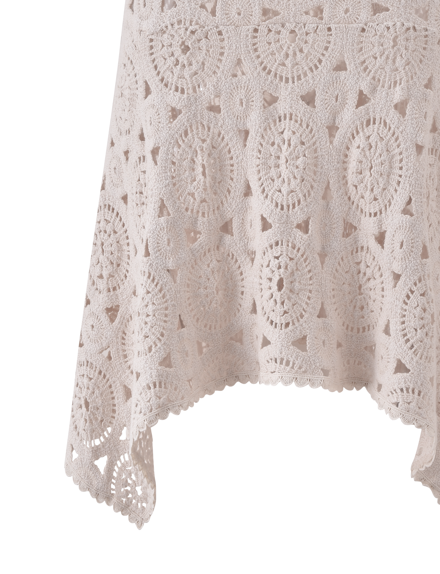 SYNTHIA CROCHET MIDI SKIRT - CREAM