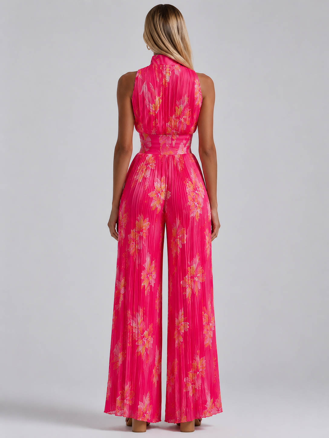 Amelia | V-Neck Chiffon Jumpsuit