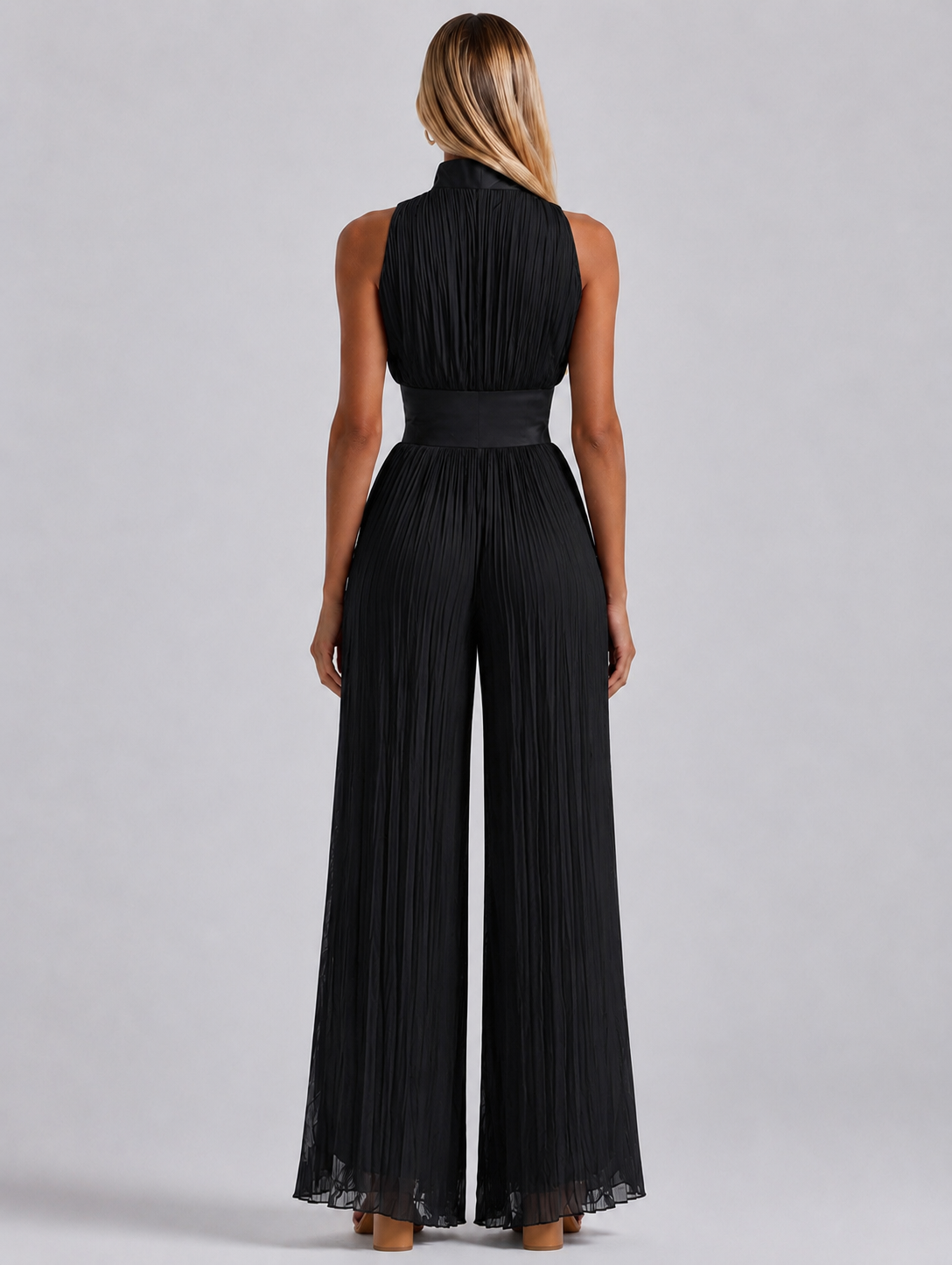 Amelia | V-Neck Chiffon Jumpsuit